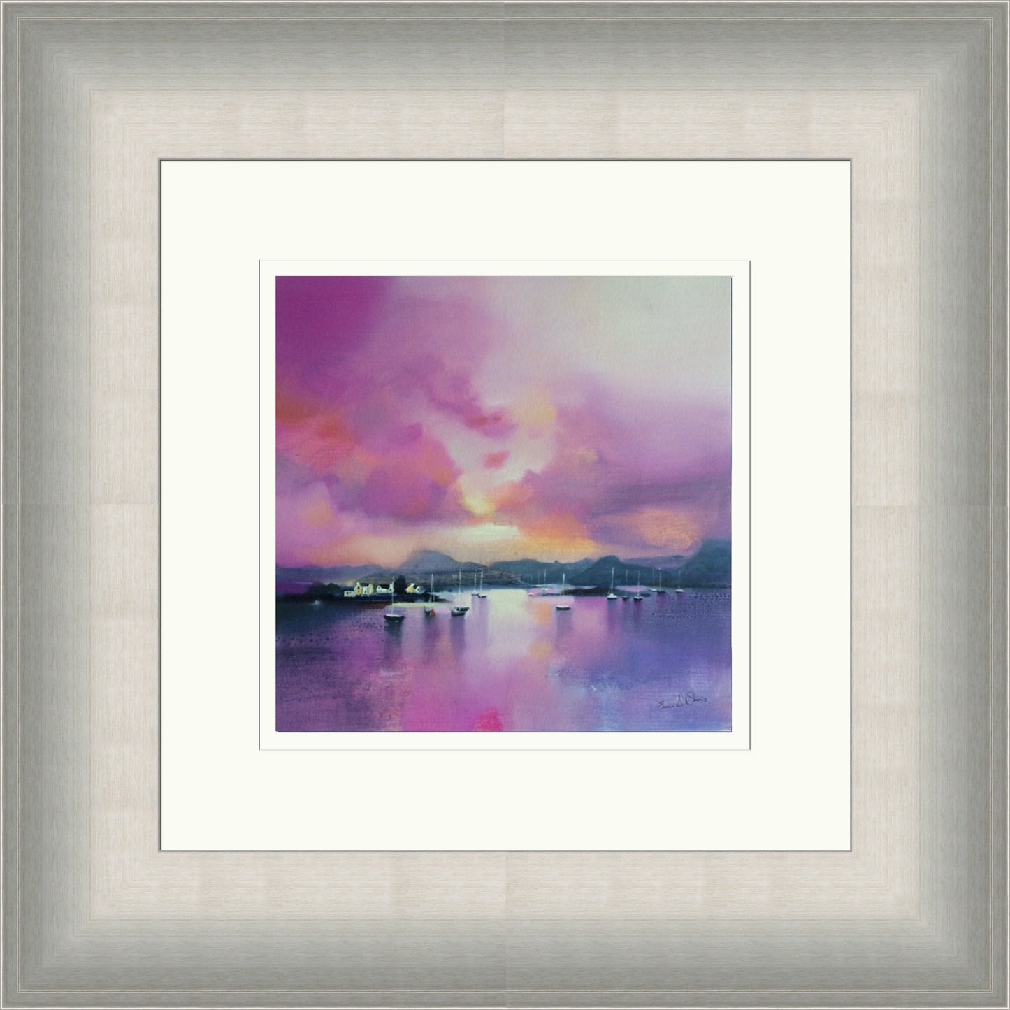 Last Light, Plockton (Signed Limited Edition) by Emma S Davis