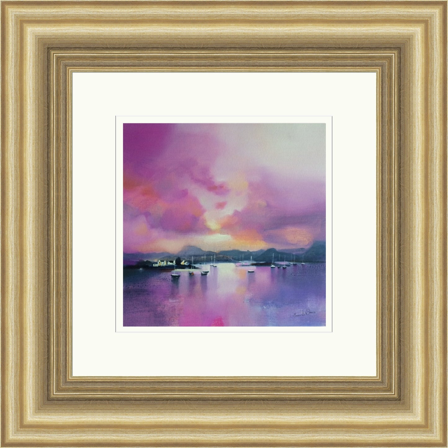 Last Light, Plockton (Signed Limited Edition) by Emma S Davis