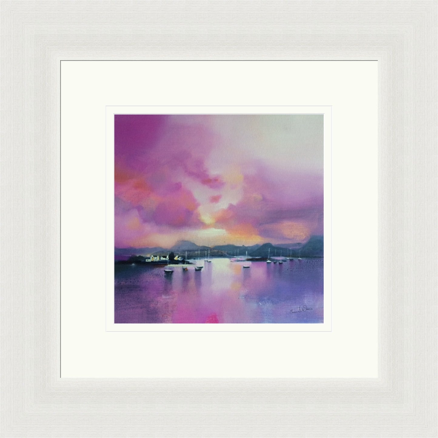 Last Light, Plockton (Signed Limited Edition) by Emma S Davis