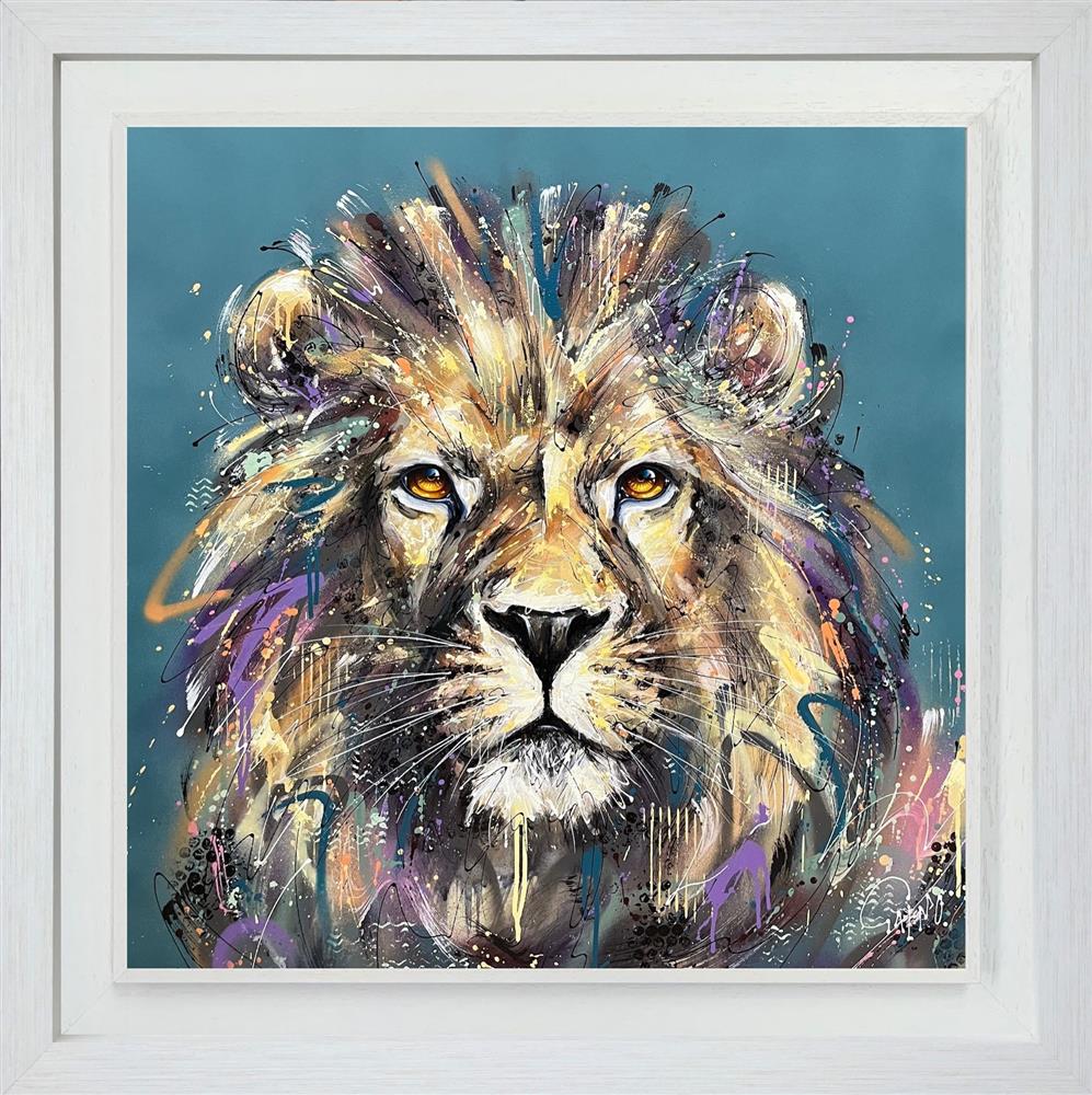 Leo Lion Signed Limited Edition Framed Art Canvas  by Joe Galindo