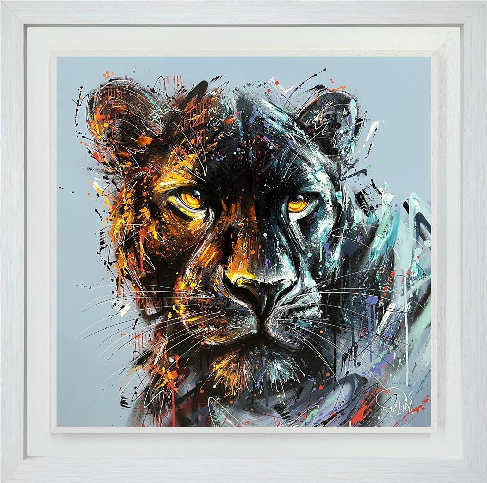 Luna Panther Signed Limited Edition Framed Art Canvas  by Joe Galindo