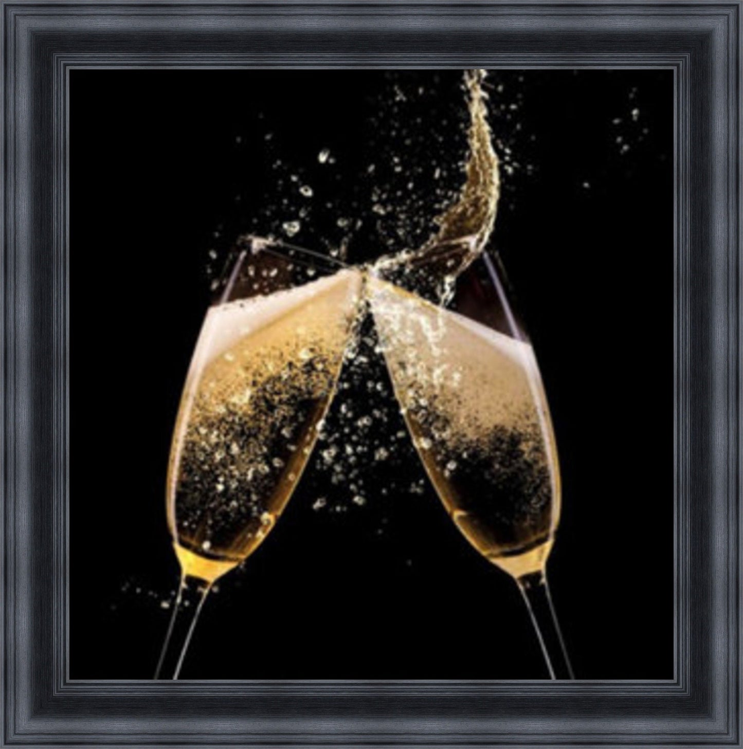 Champagne Cheers  - Colour Burst Mini Liquid Art