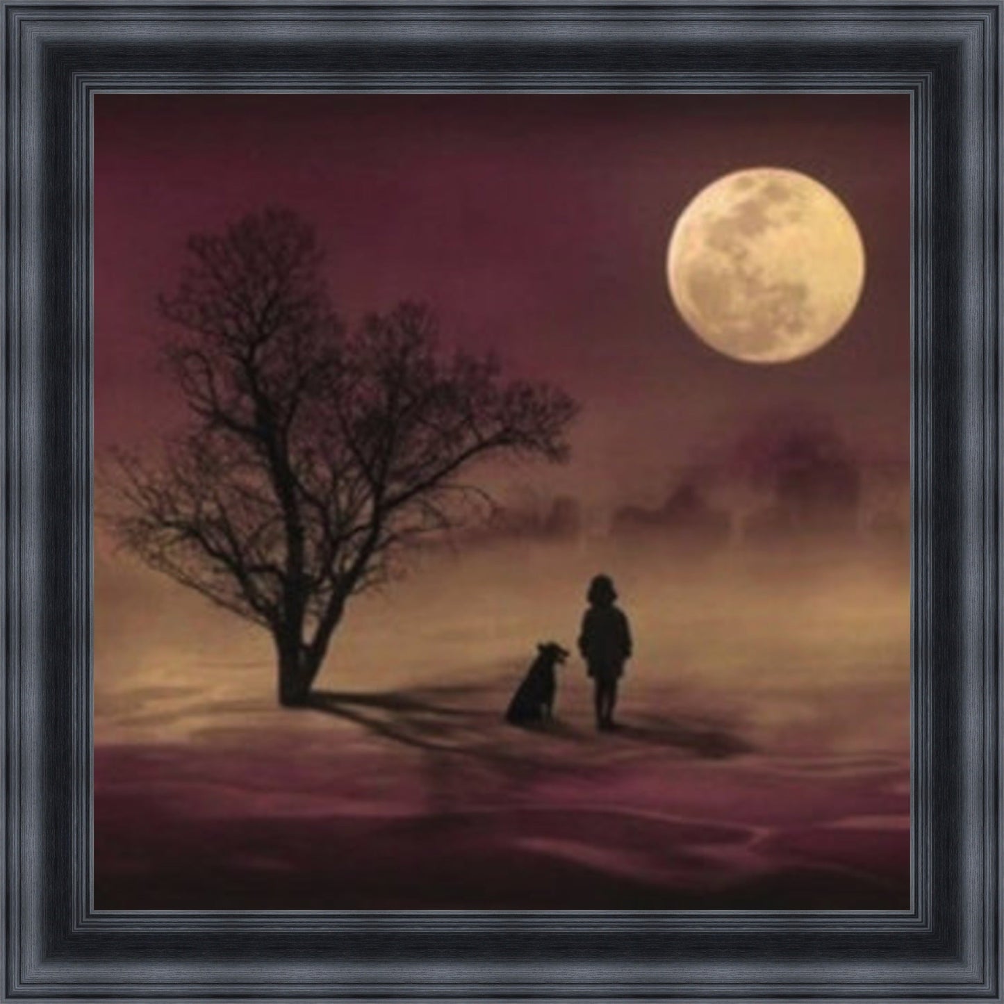 Best Friends in the Moonlight Mini Liquid Art