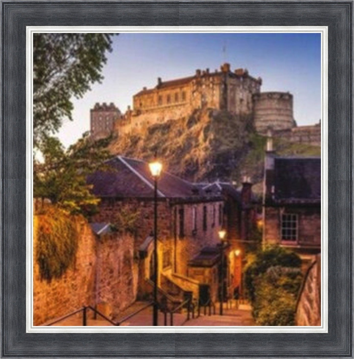 Edinburgh Castle - Colour Burst Mini Liquid Art