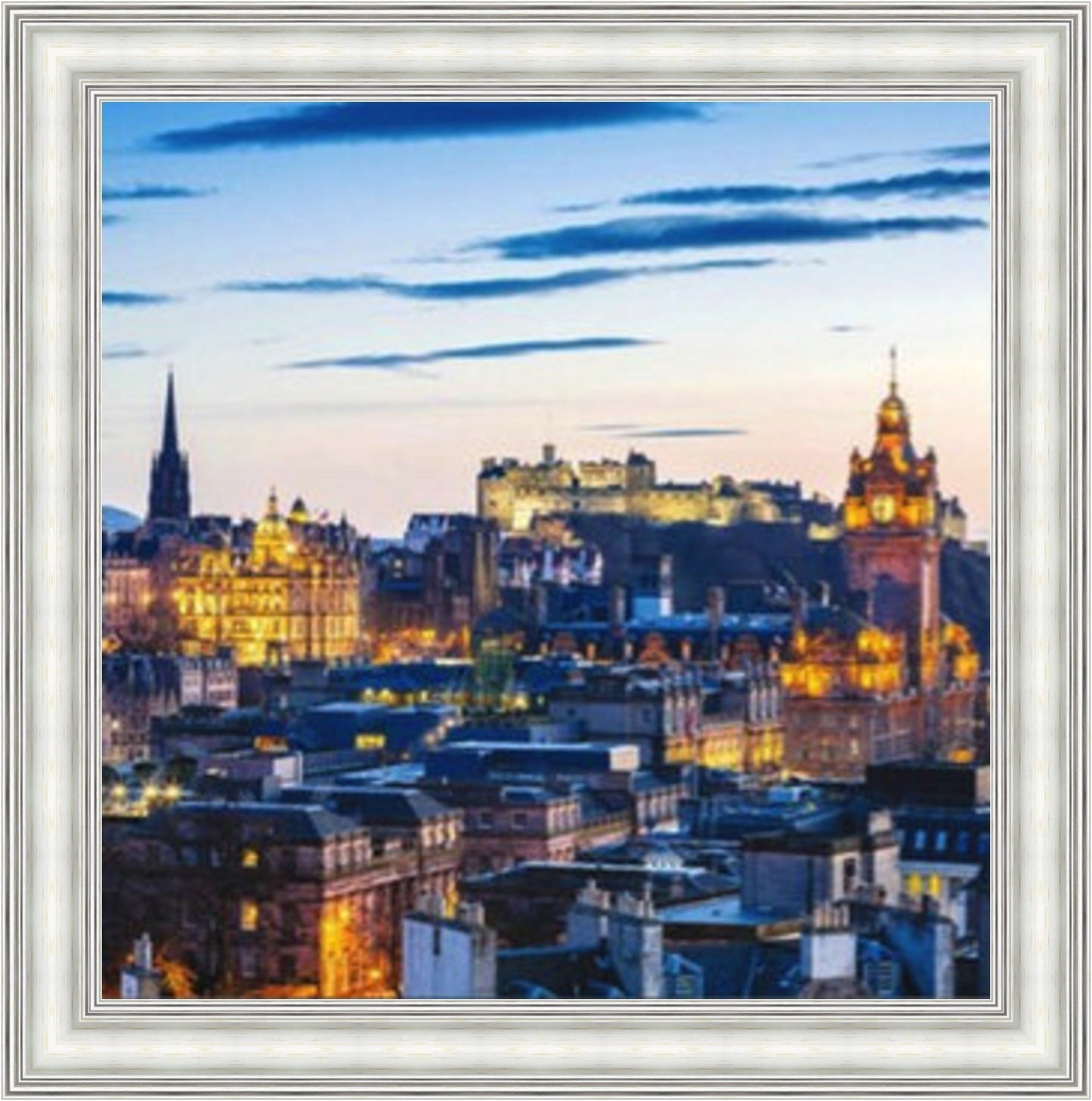 Edinburgh Skyline - Colour Burst Mini Liquid Art