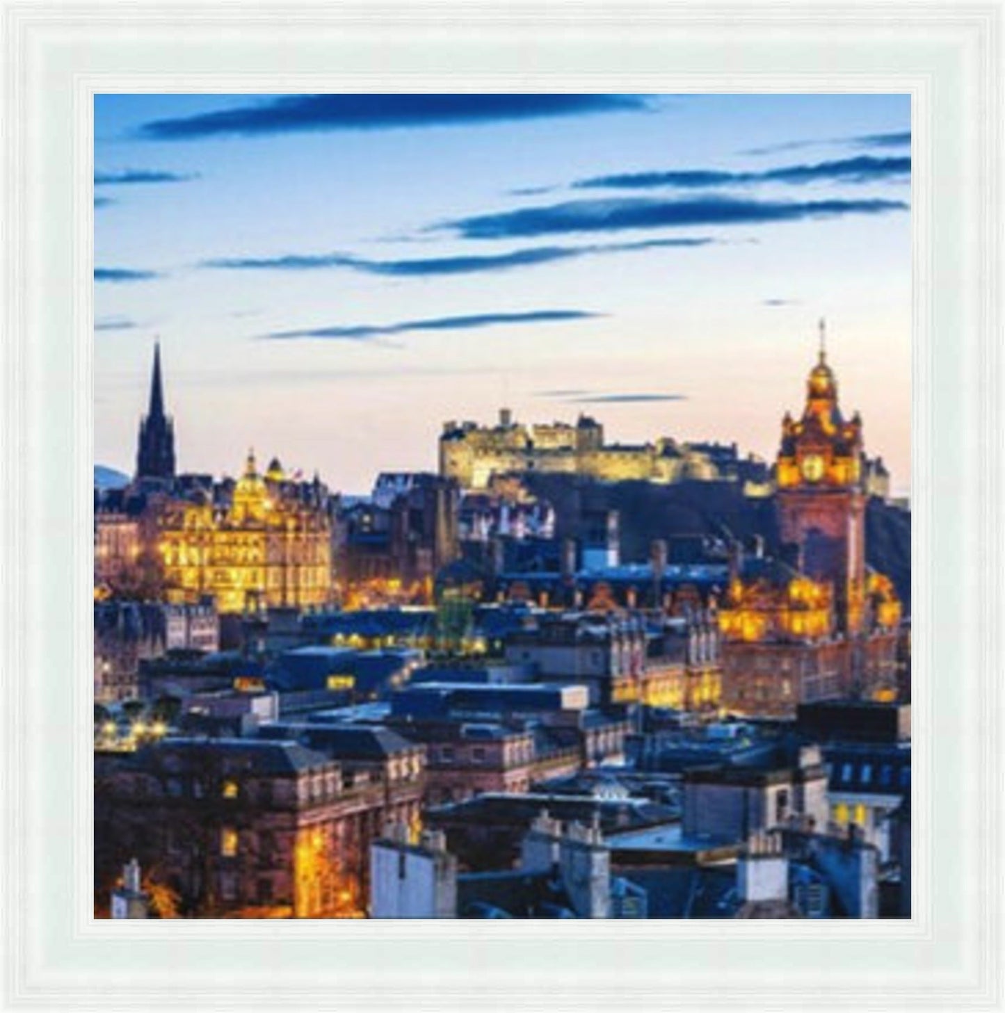Edinburgh Skyline - Colour Burst Mini Liquid Art
