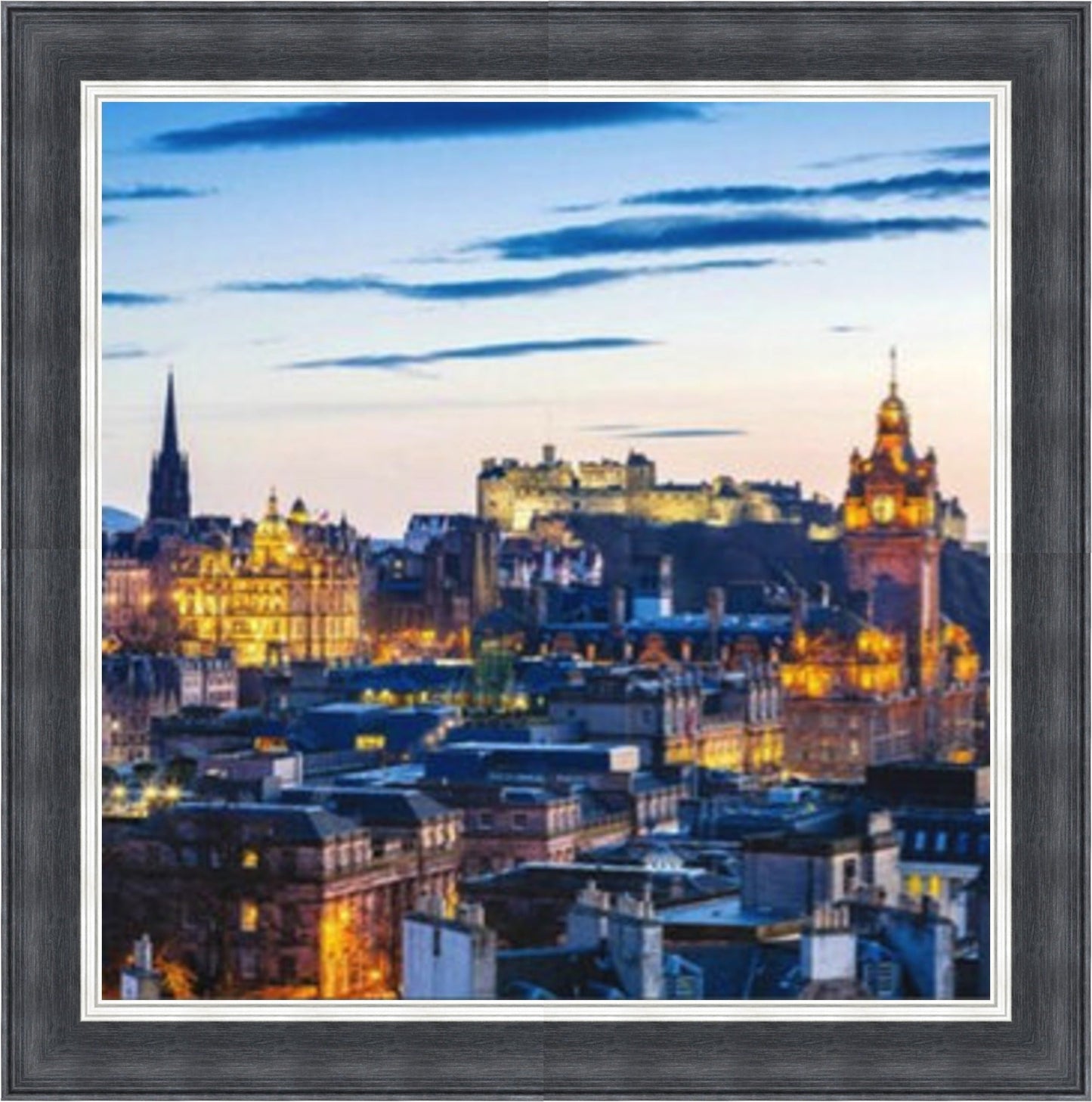 Edinburgh Skyline - Colour Burst Mini Liquid Art