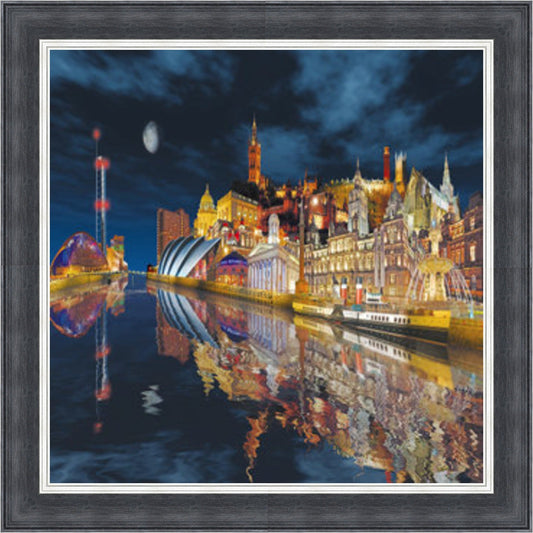 Glasgow Montage - Burst of Colour Mini Liquid Art