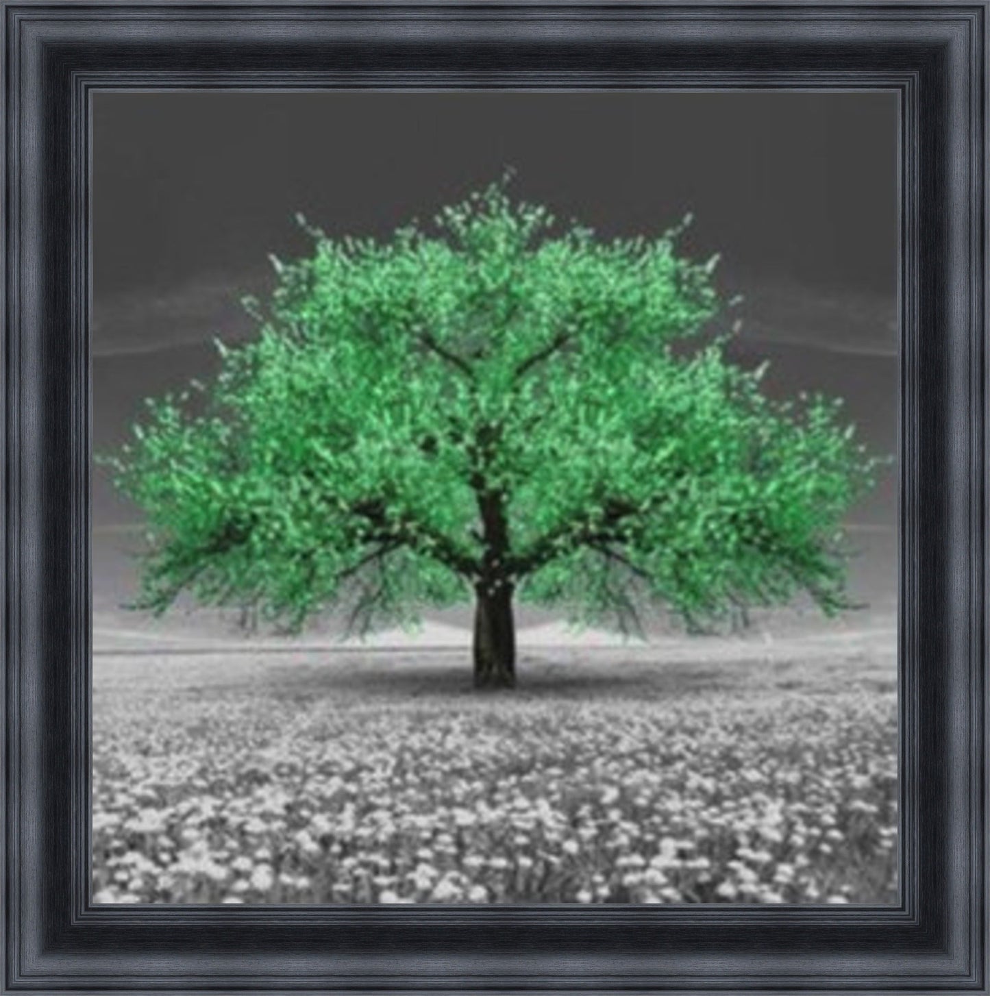 Green Cherry Blossom Tree Mini Liquid Art