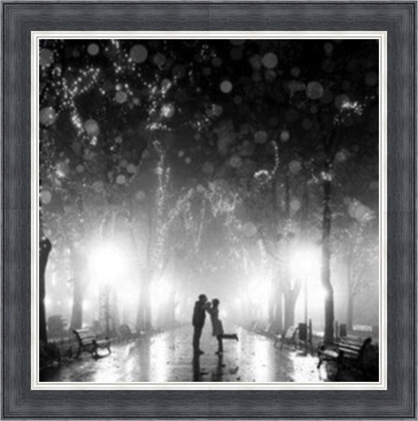 Lovers Lane - Black & White Mini Liquid Art