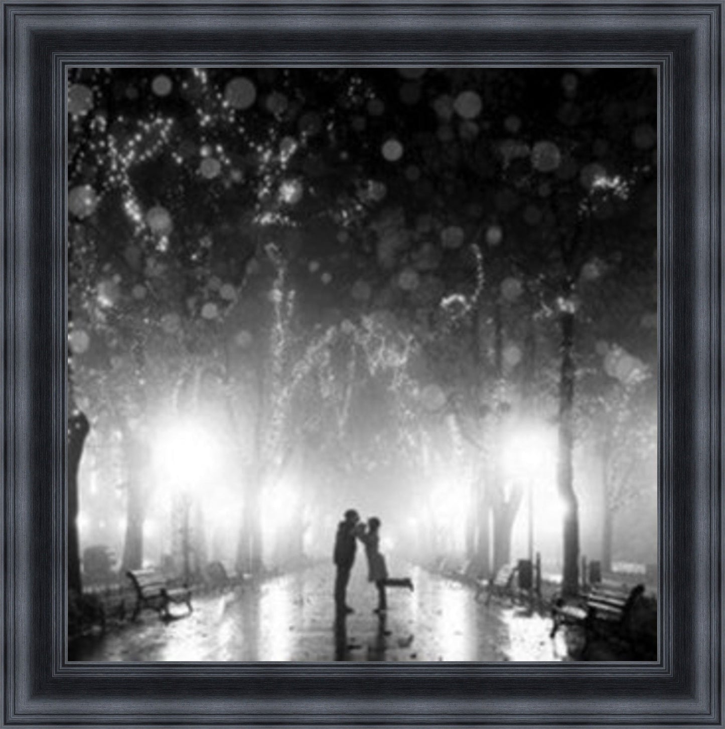 Lovers Lane - Black & White Mini Liquid Art