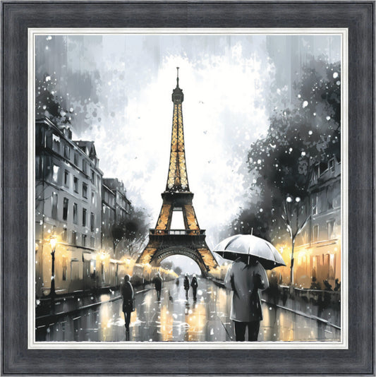Snowy Days in Paris Mini Liquid Art
