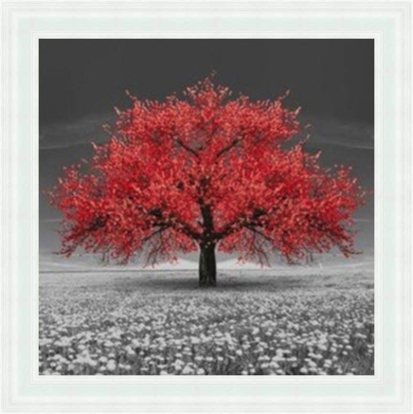 Red Cherry Blossom Tree Mini Liquid Art