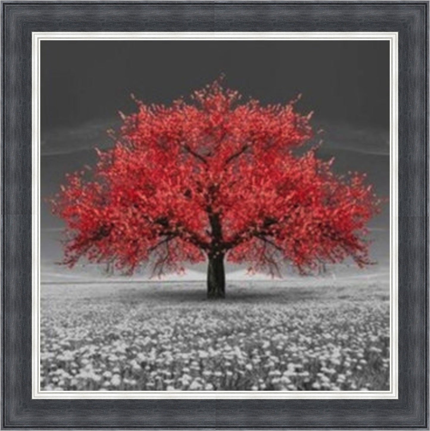 Red Cherry Blossom Tree Mini Liquid Art