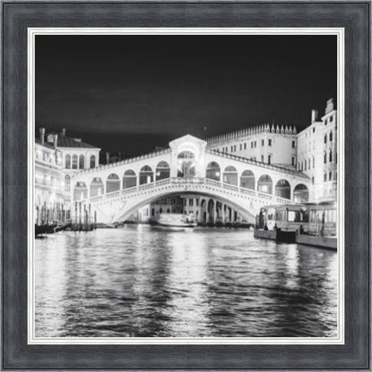 Rialto Bridge Black & White Mini Liquid Art