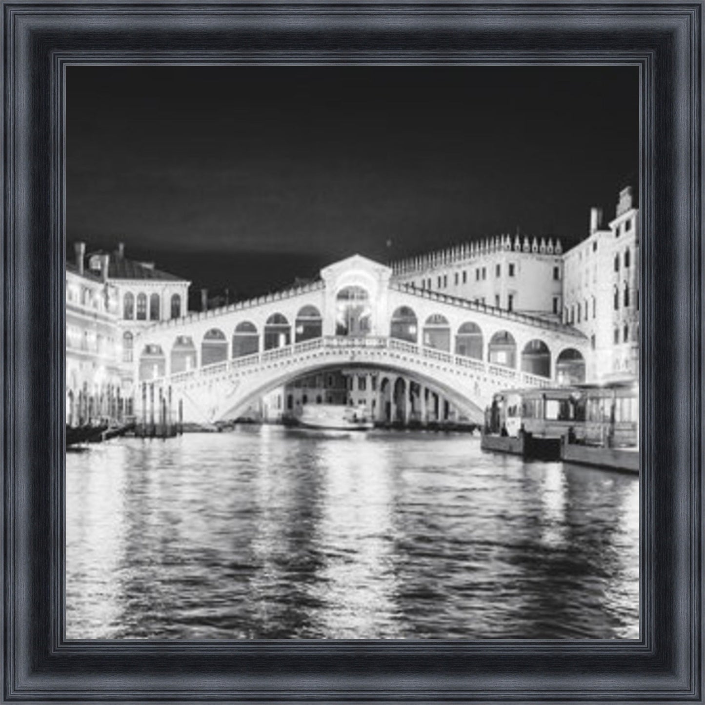 Rialto Bridge Black & White Mini Liquid Art