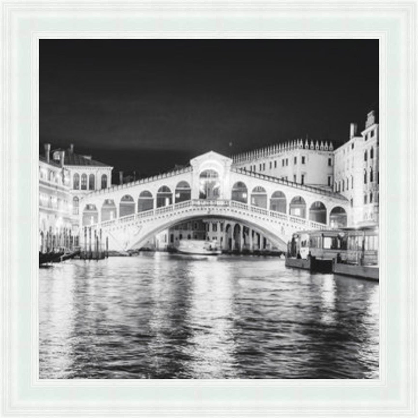 Rialto Bridge Black & White Mini Liquid Art