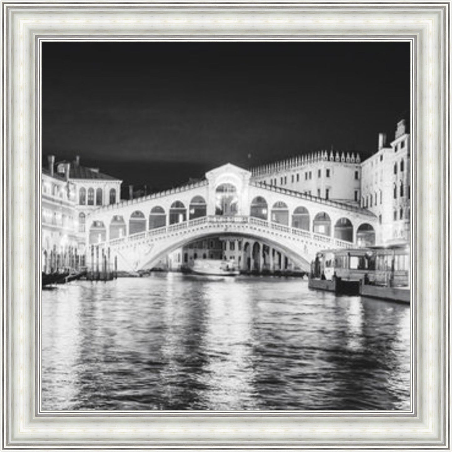 Rialto Bridge Black & White Mini Liquid Art