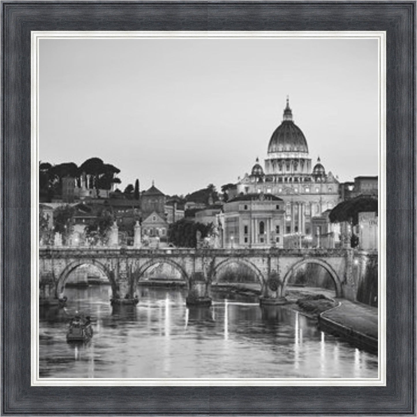 St Peter's, Rome - Black & White Mini Liquid Art