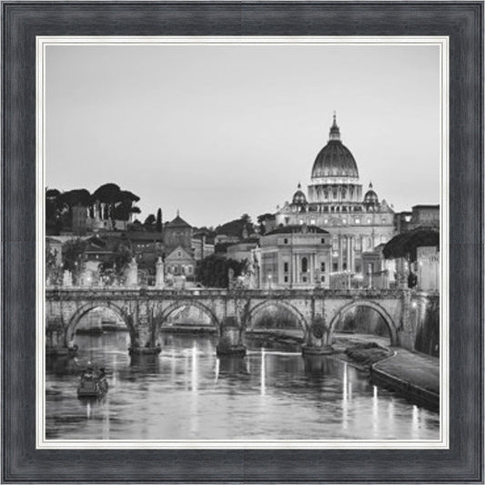 St Peter's, Rome - Black & White Mini Liquid Art