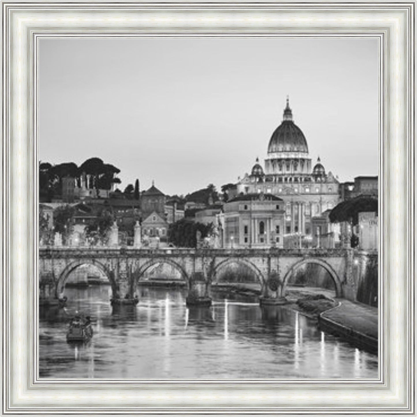 St Peter's, Rome - Black & White Mini Liquid Art
