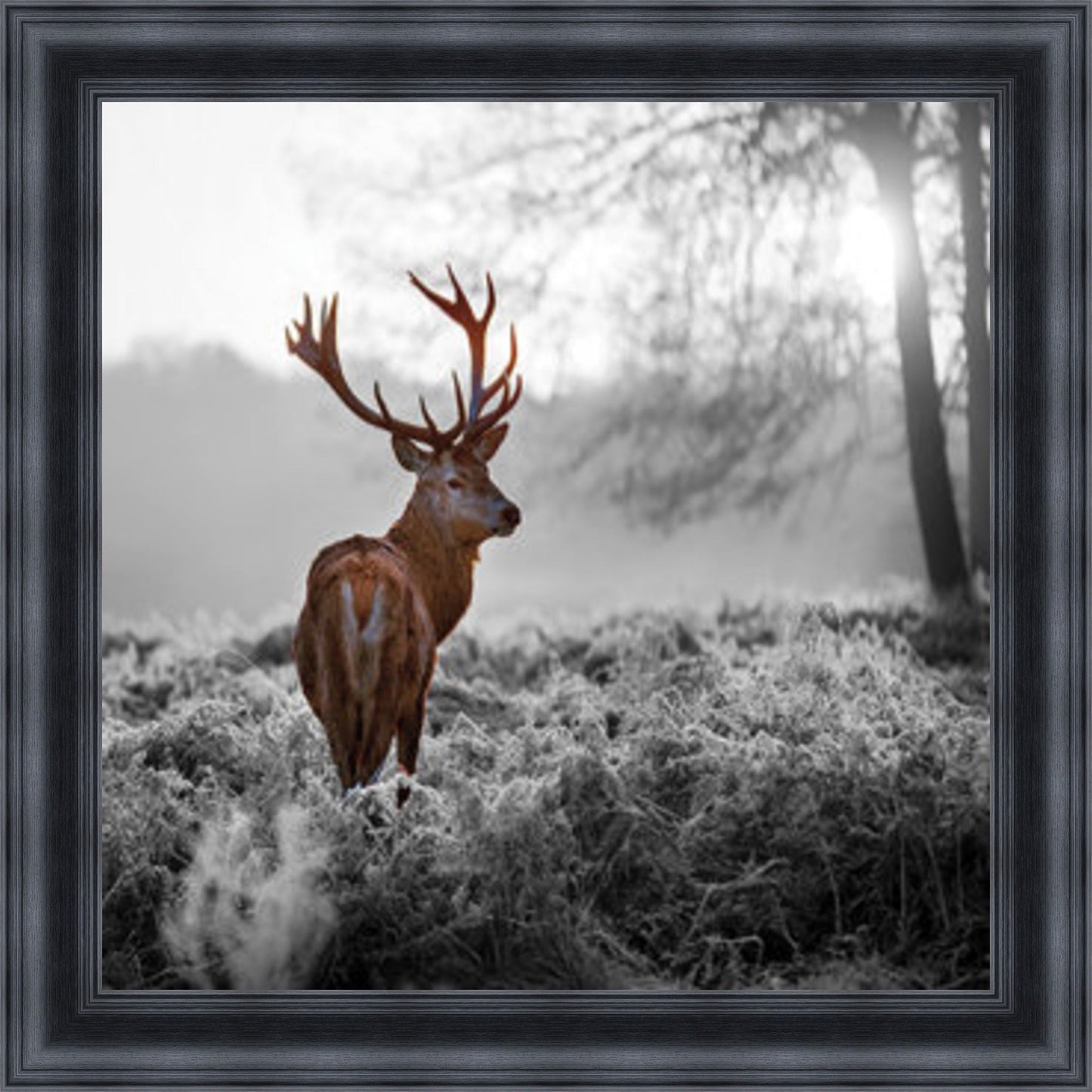 Stag In Golden Sunset - Colour Burst Mini Liquid Art
