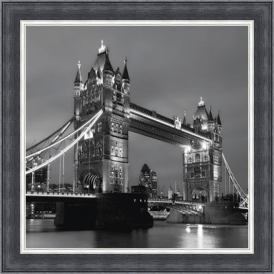 Tower Bridge, Side View - Black & White Mini Liquid Art
