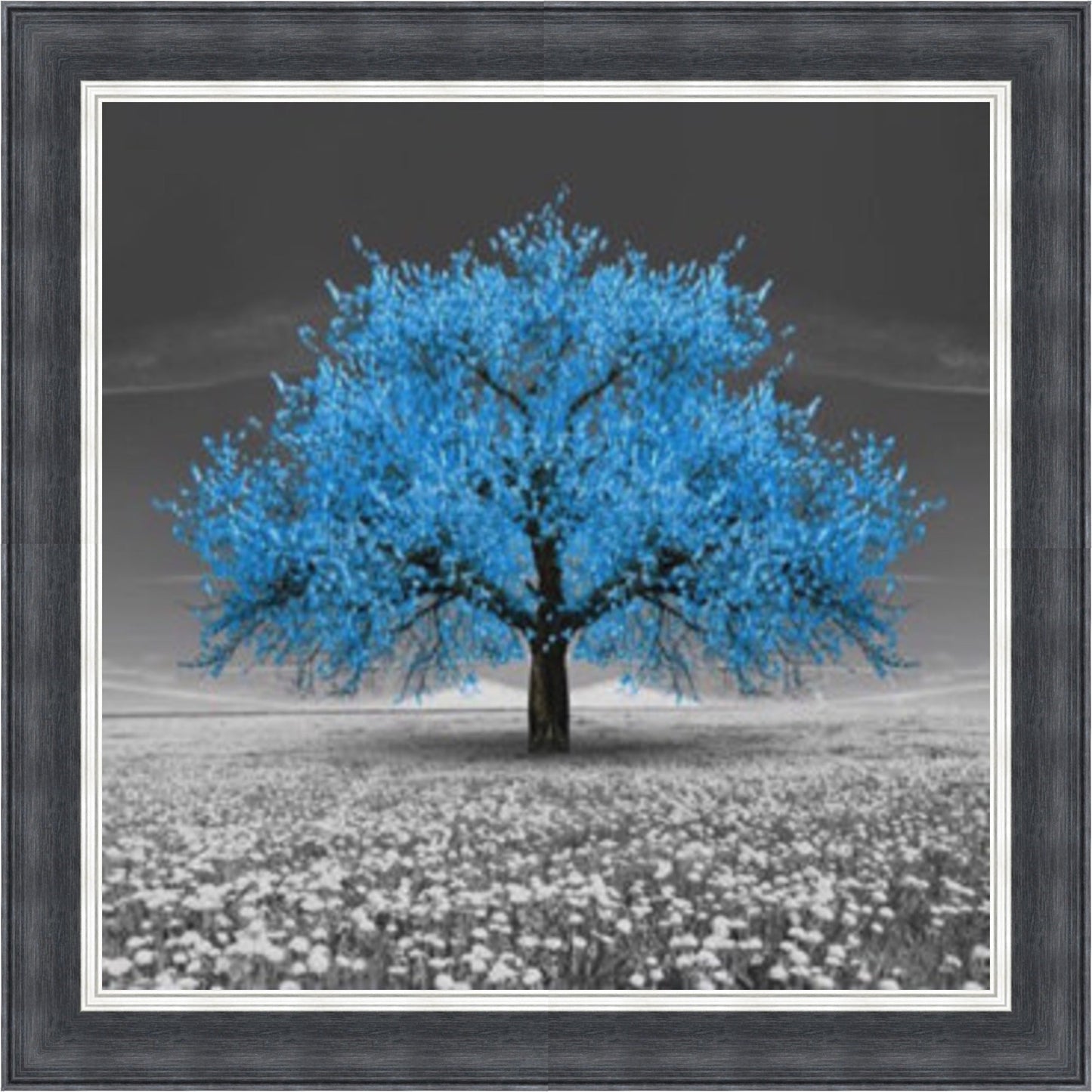 Turquoise Cherry Blossom Tree Mini Liquid Art