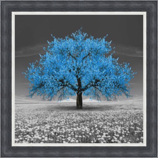 Turquoise Cherry Blossom Tree Mini Liquid Art