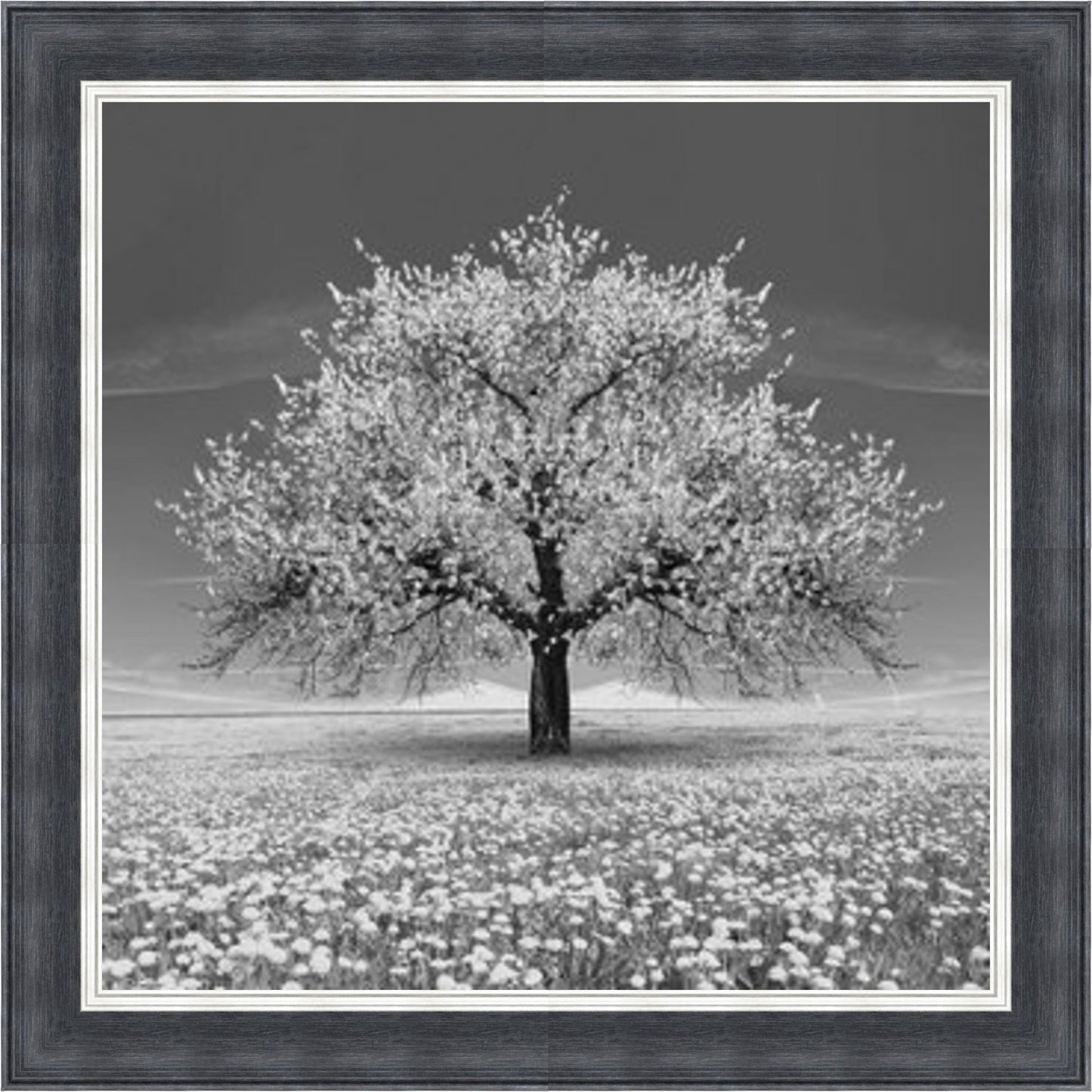 White Cherry Blossom Tree Mini Liquid Art