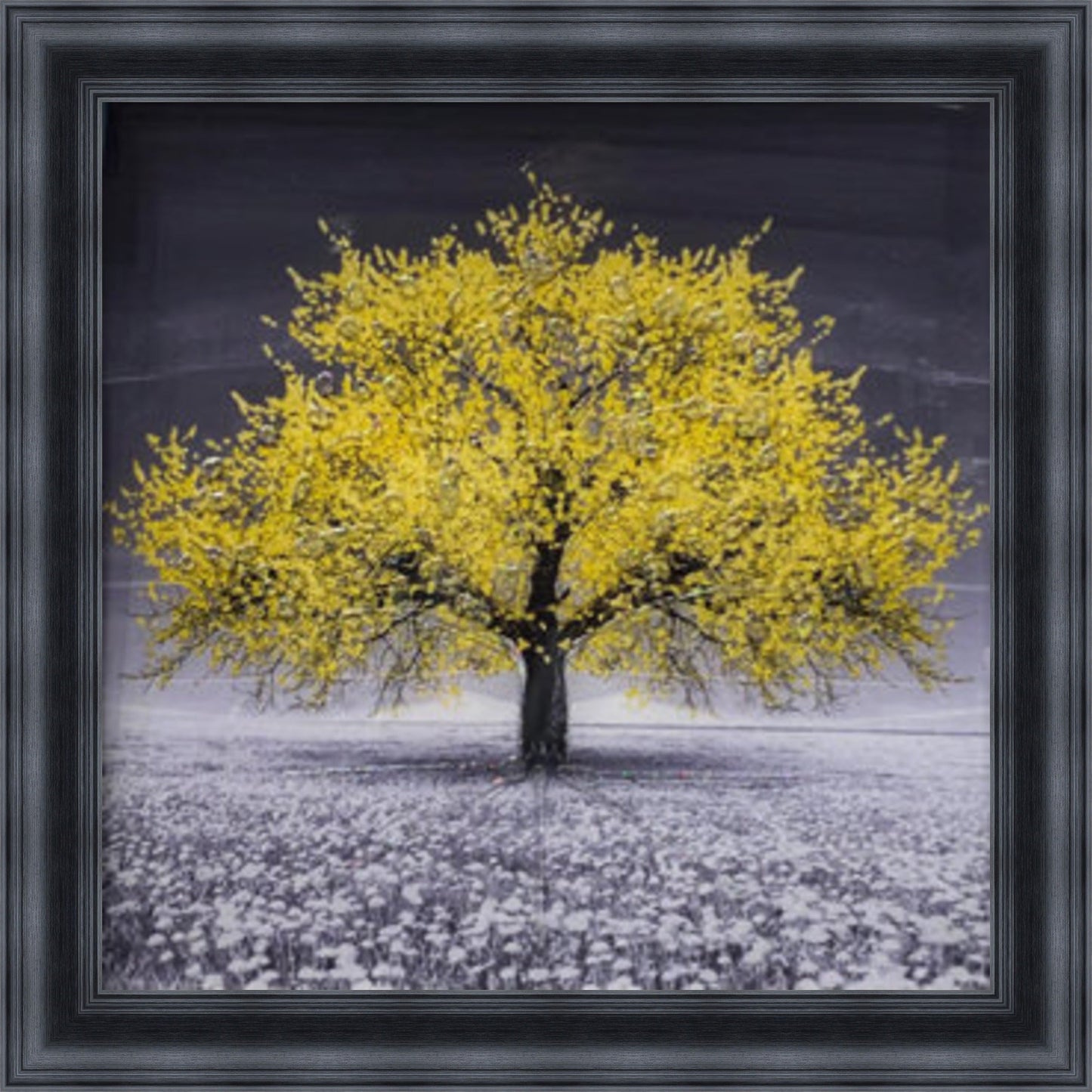 Yellow Cherry Blossom Tree Mini Liquid Art