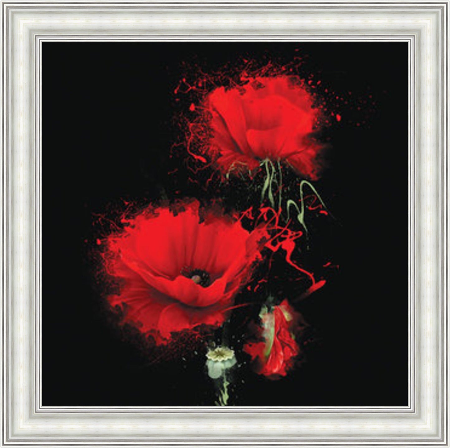 Two Red Roses Mini Liquid Art