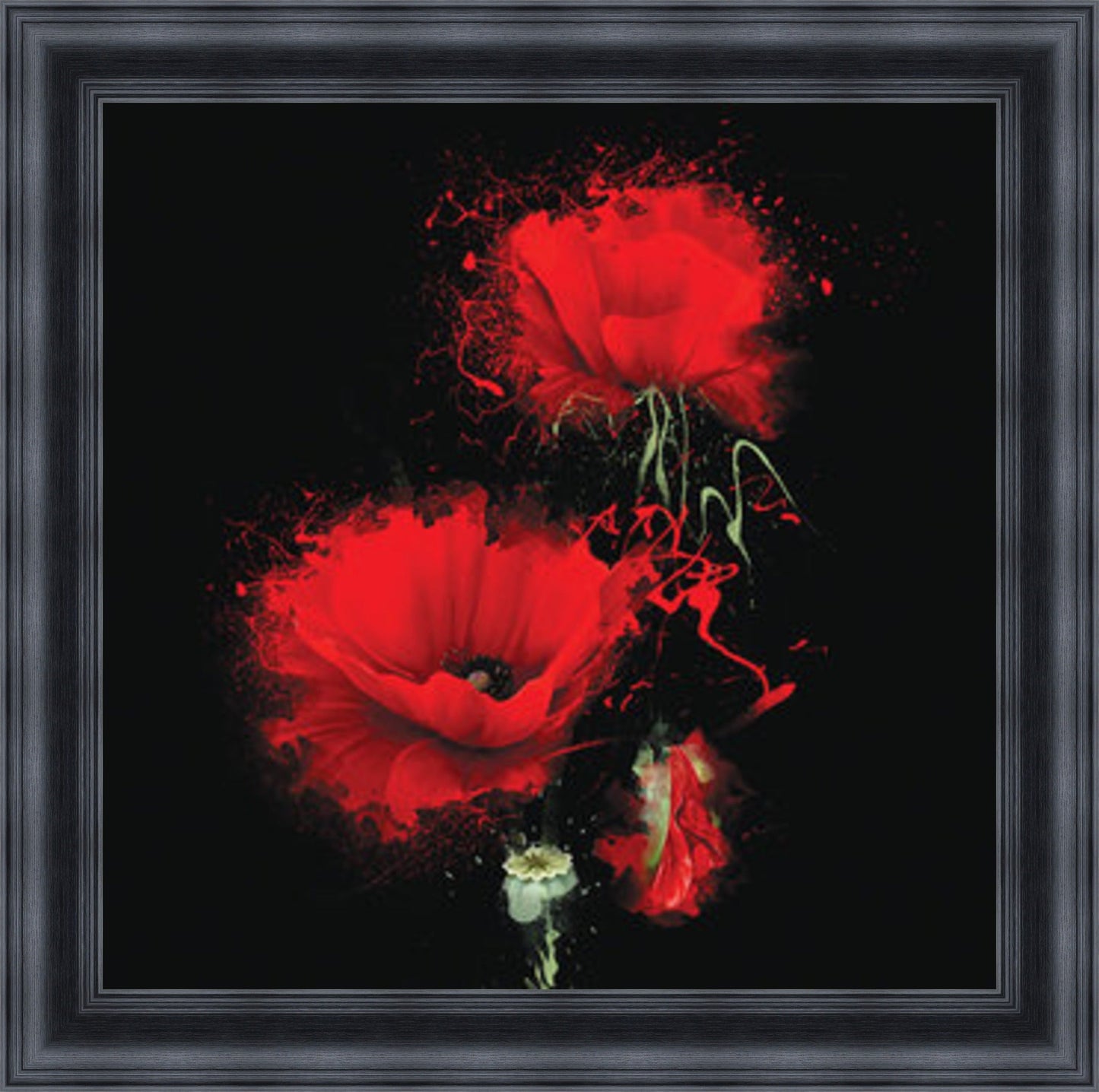 Two Red Roses Mini Liquid Art