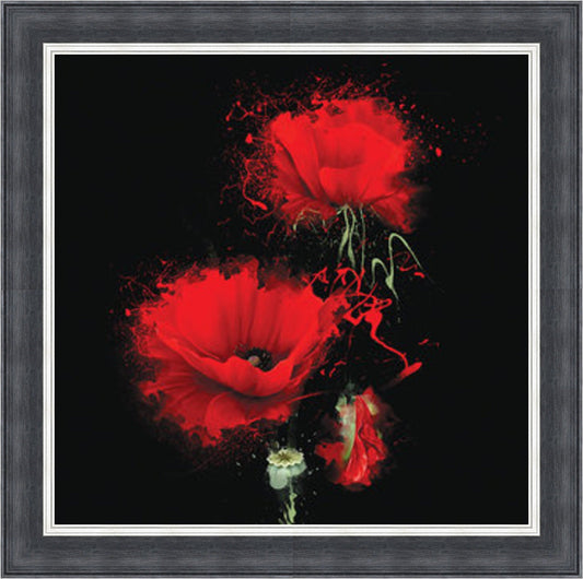 Two Red Roses Mini Liquid Art