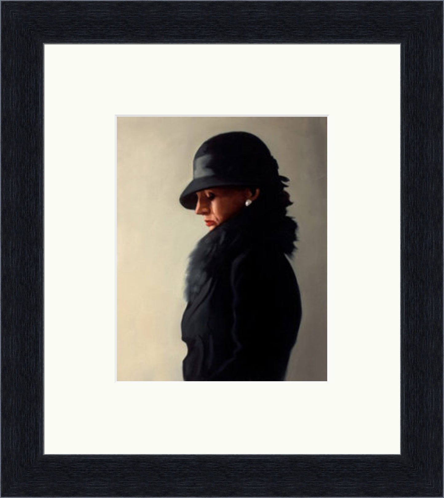 Portrait in Black and Pearl by Jack Vettriano - Petite