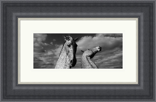 Kelpies Black and White Panoramic