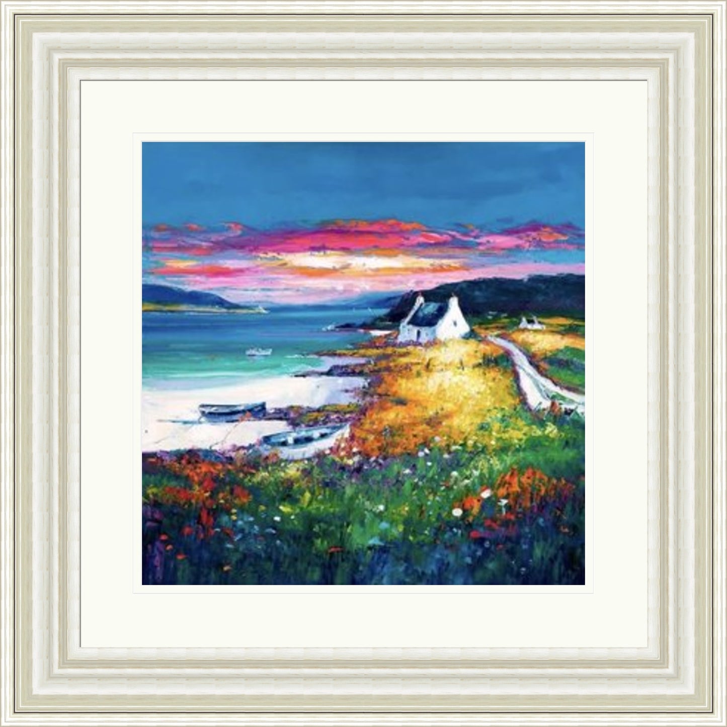 Sunset Camus Croise Bay, Skye by Jean Feeney