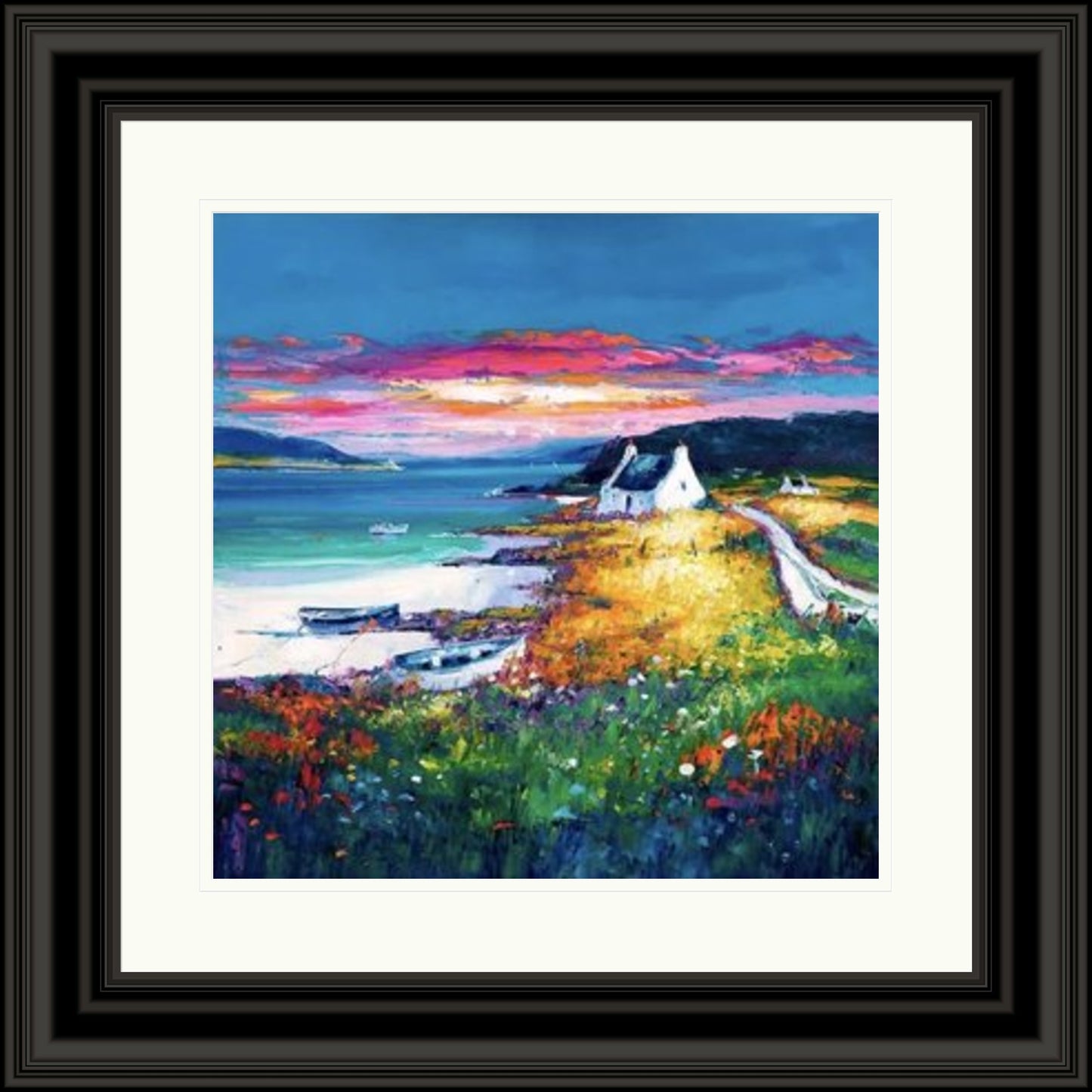 Sunset Camus Croise Bay, Skye by Jean Feeney