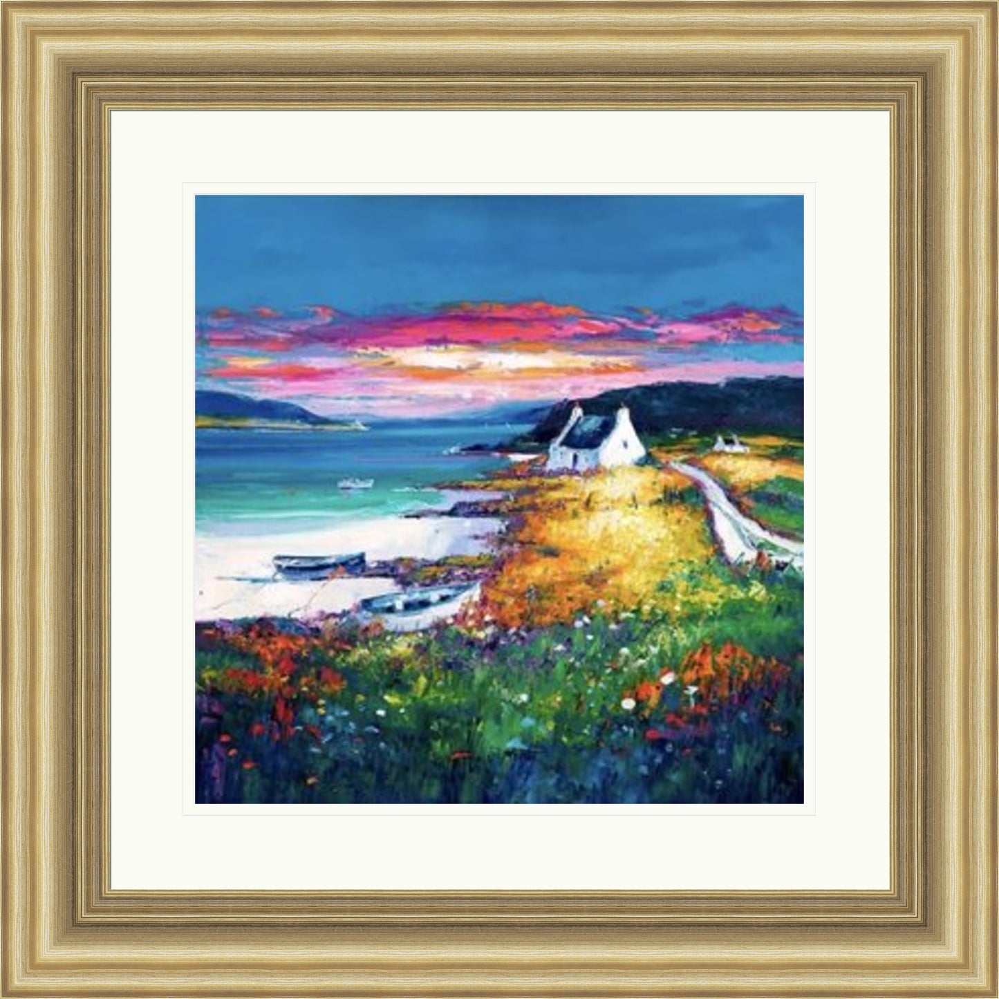 Sunset Camus Croise Bay, Skye by Jean Feeney