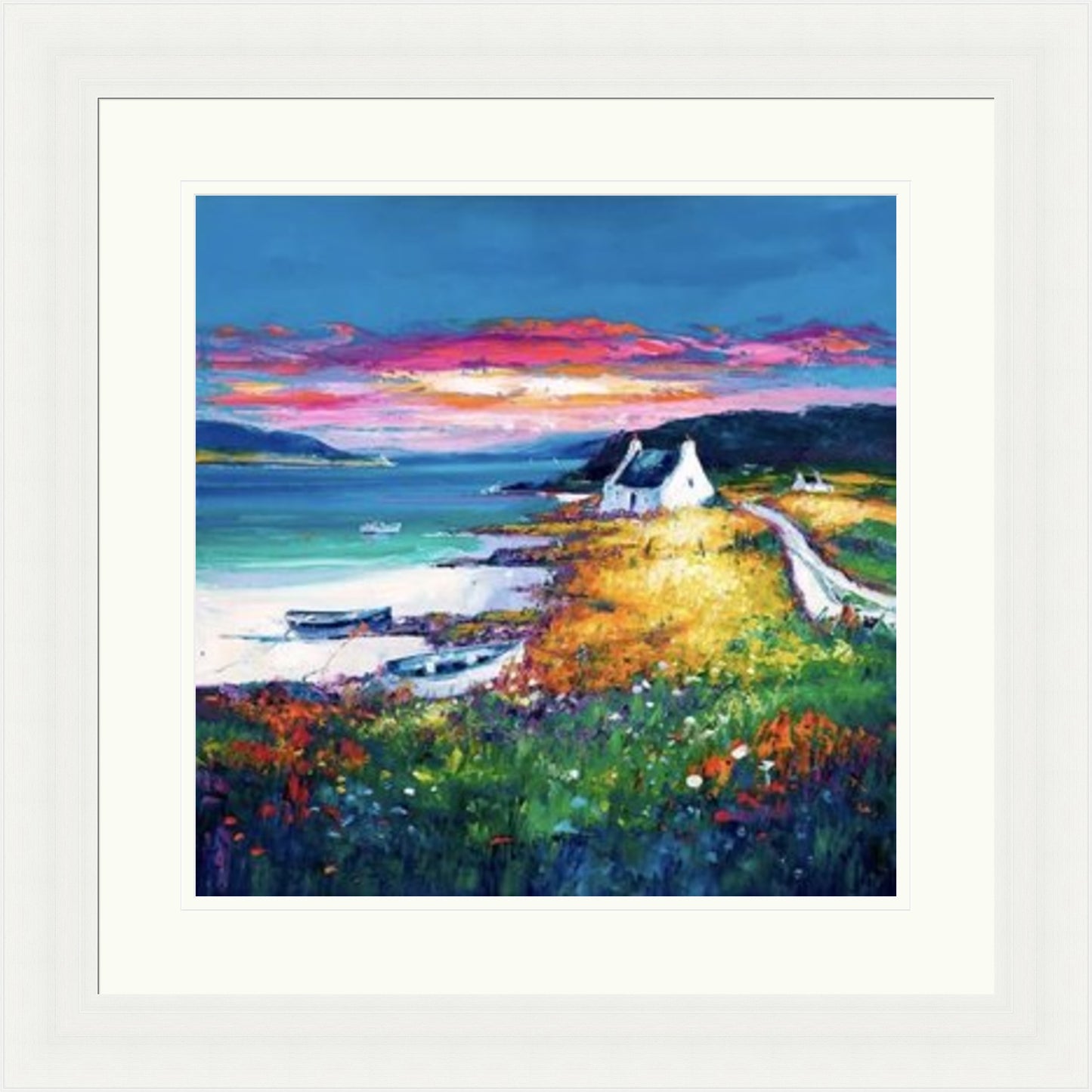 Sunset Camus Croise Bay, Skye by Jean Feeney