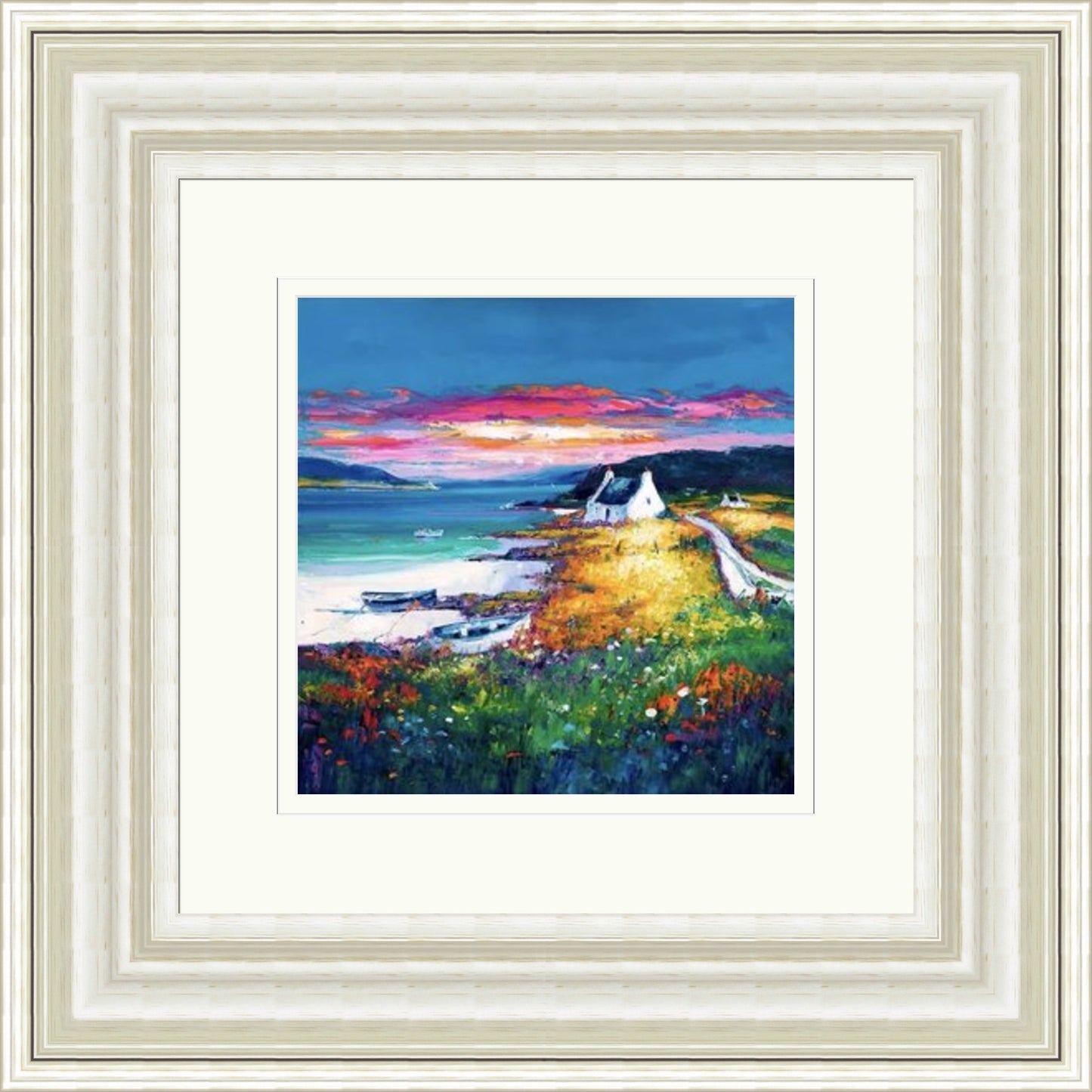 Sunset Camus Croise Bay, Skye by Jean Feeney