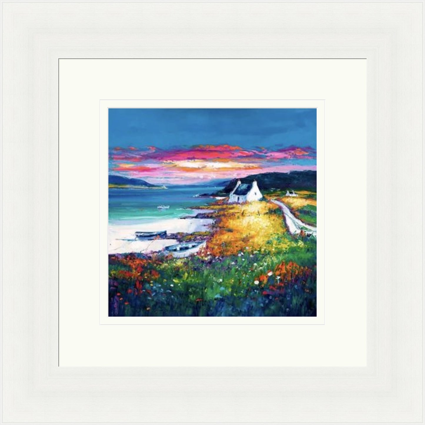 Sunset Camus Croise Bay, Skye by Jean Feeney