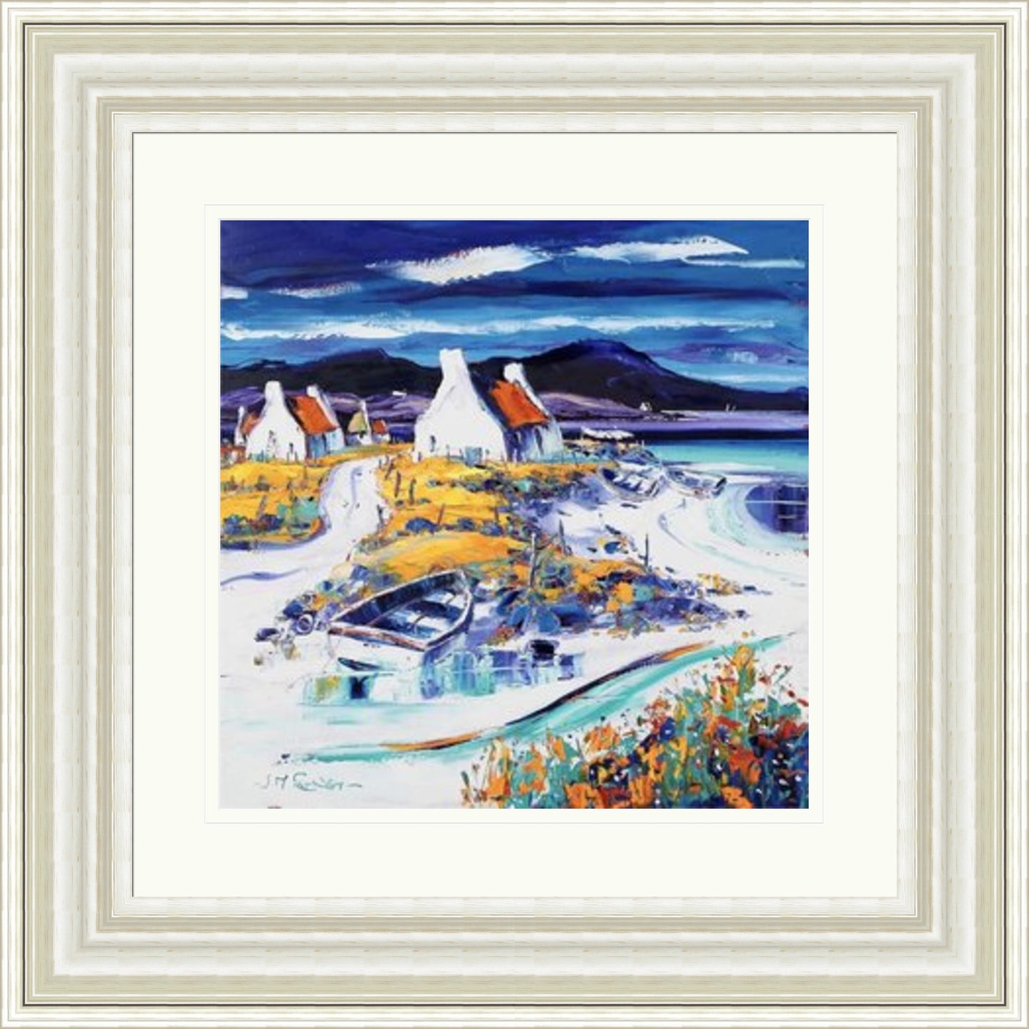 Boats on the Shore, Lewis (Signed Limited Edition) by Jean Feeney