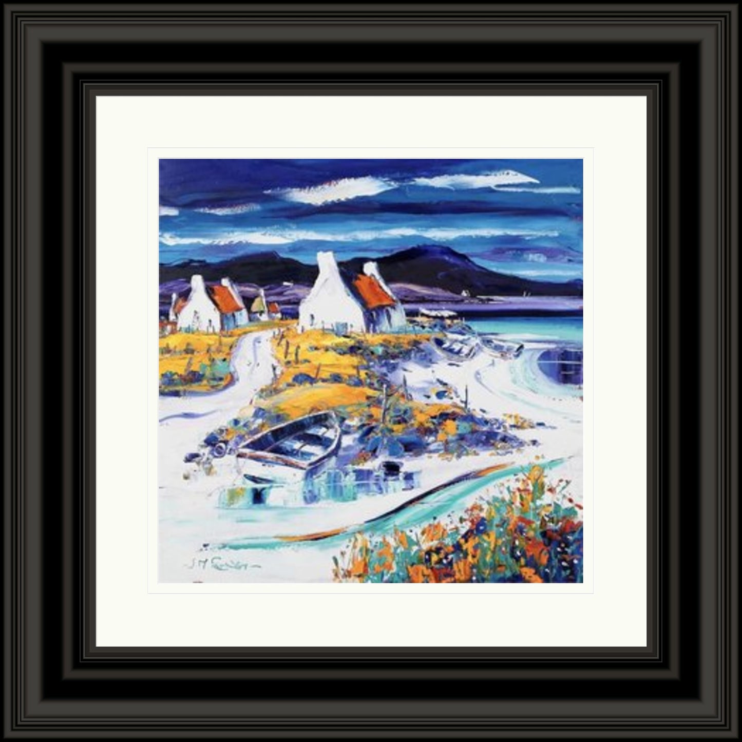 Boats on the Shore, Lewis (Signed Limited Edition) by Jean Feeney