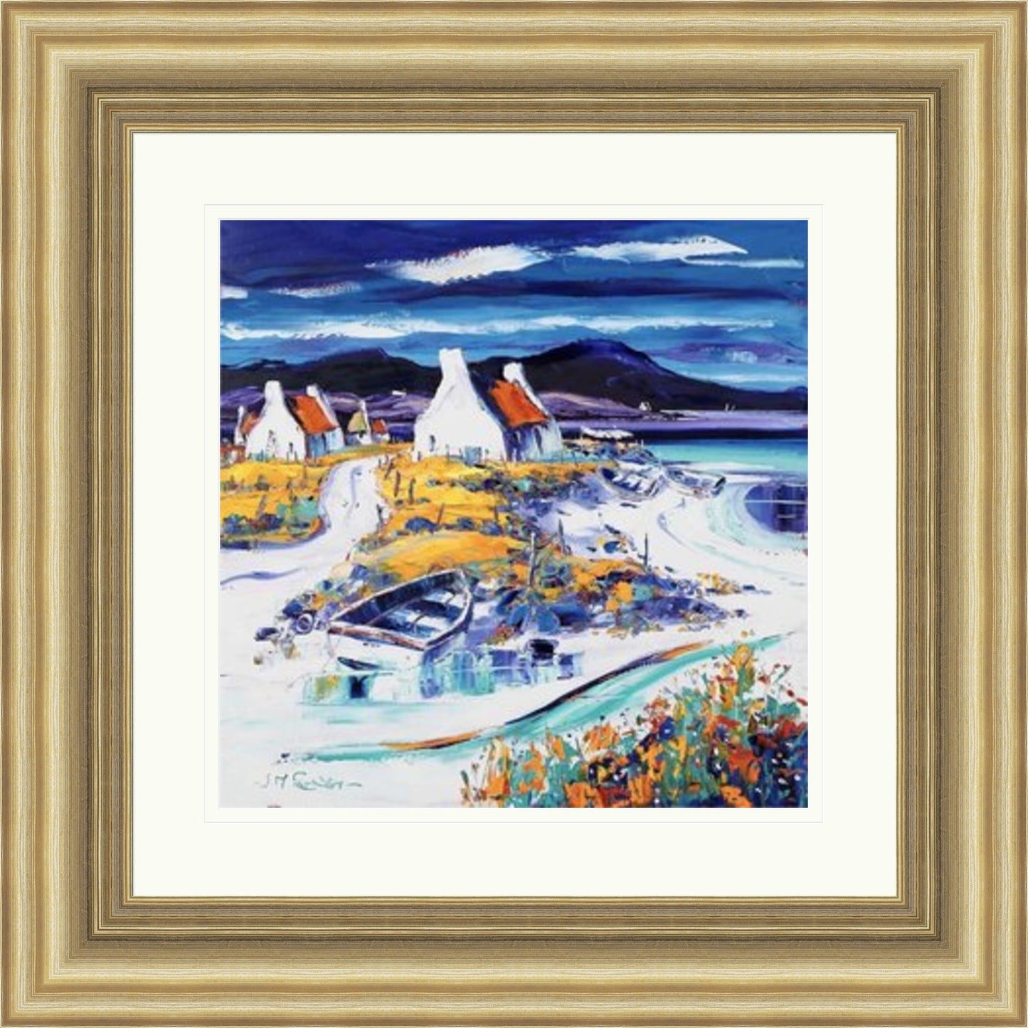 Boats on the Shore, Lewis (Signed Limited Edition) by Jean Feeney