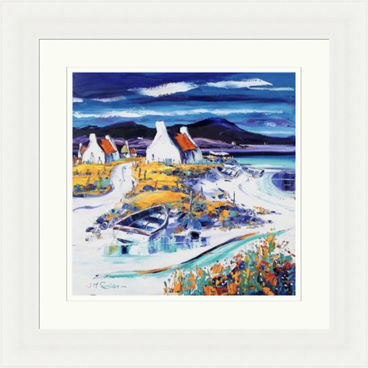 Boats on the Shore, Lewis (Signed Limited Edition) by Jean Feeney