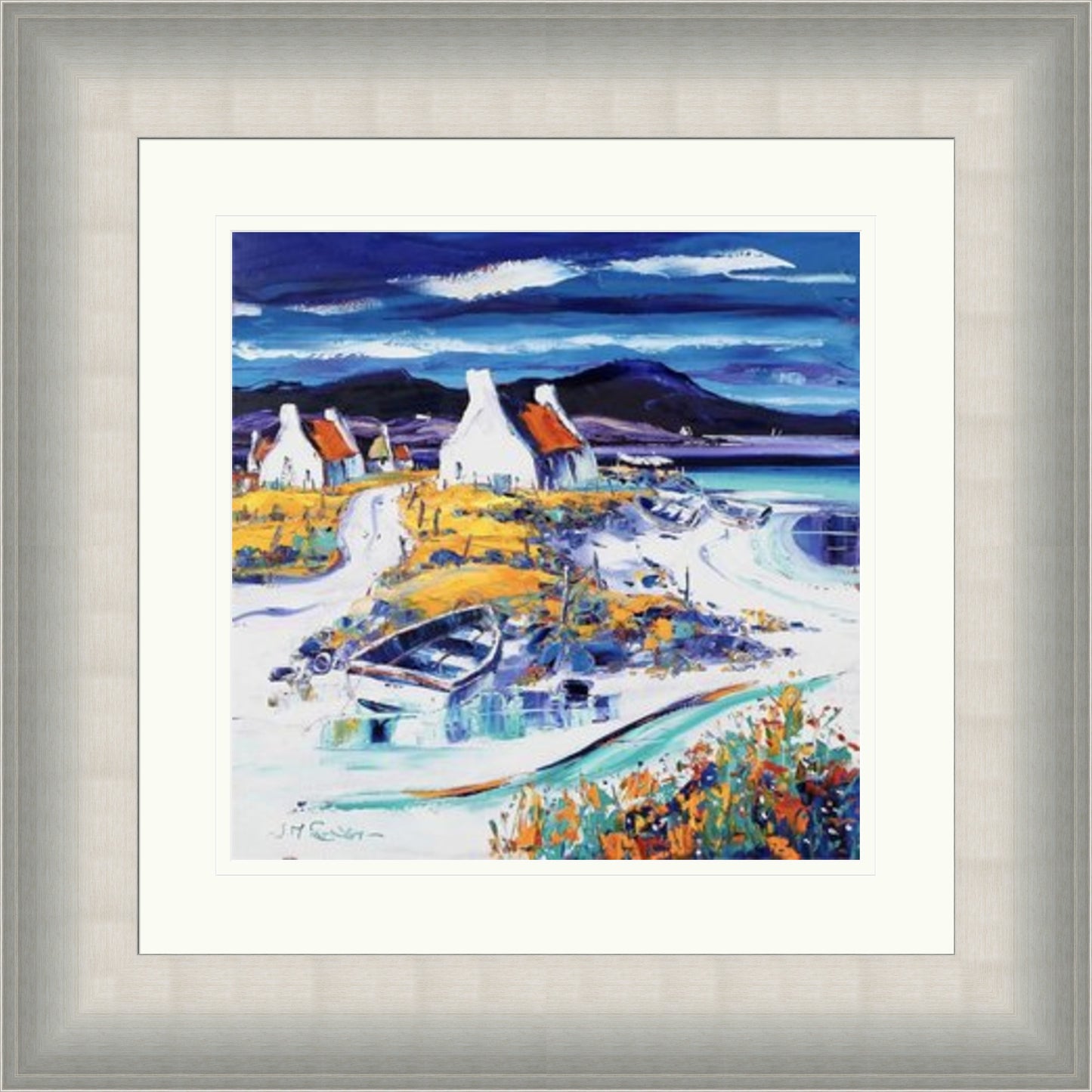 Boats on the Shore, Lewis (Signed Limited Edition) by Jean Feeney