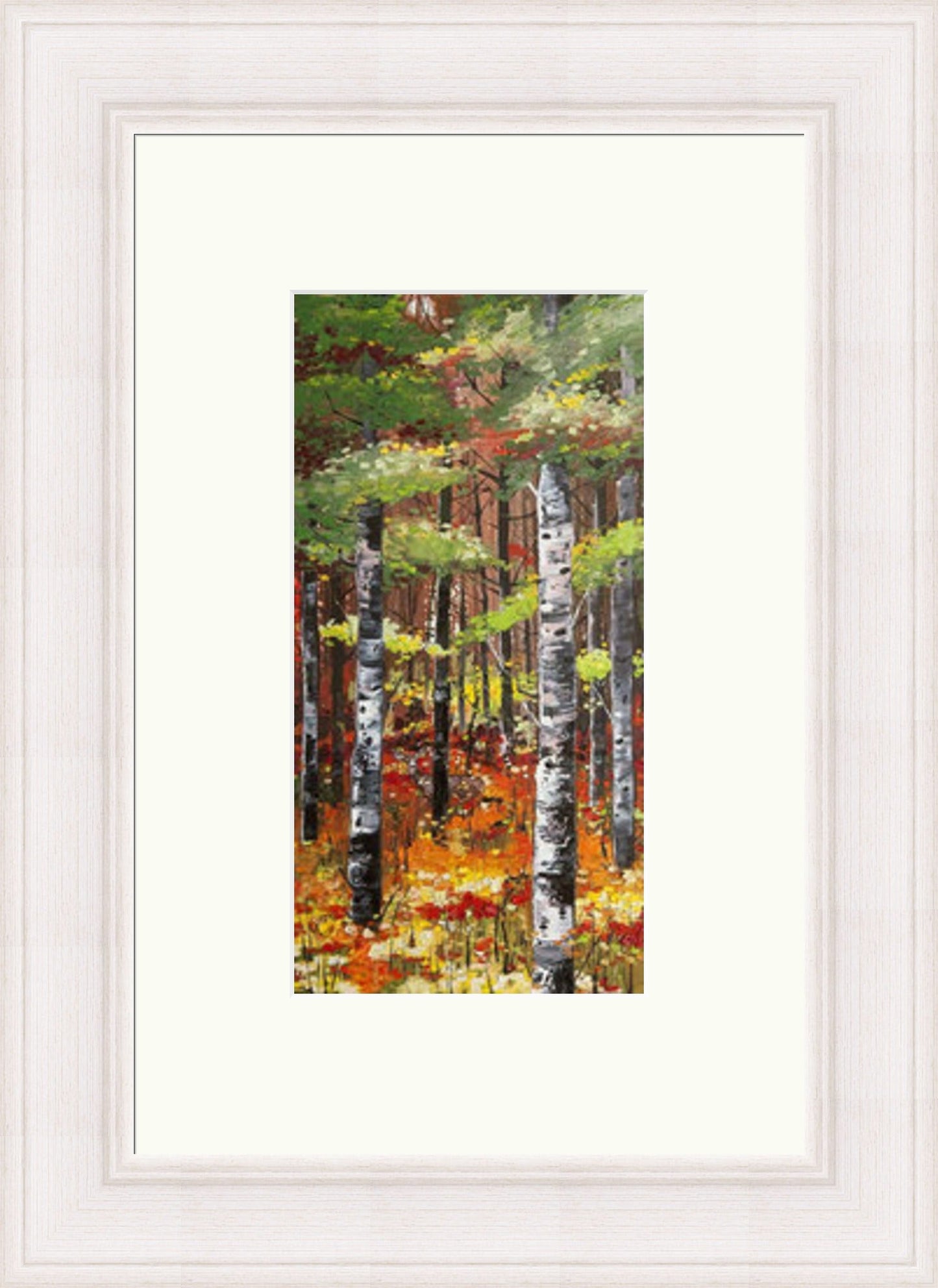 Birch Trees and Poppies by Daniel Campbell