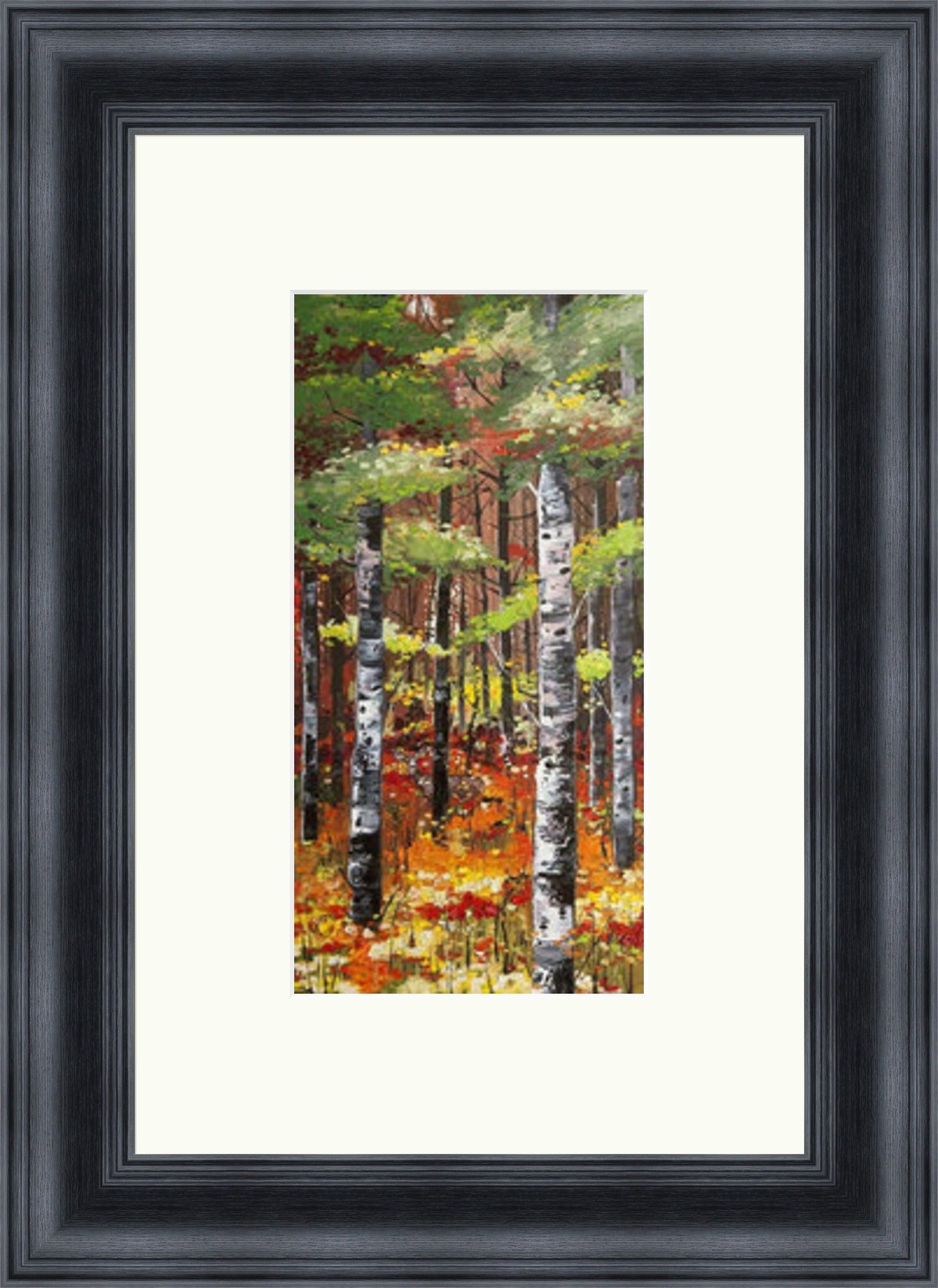 Birch Trees and Poppies by Daniel Campbell