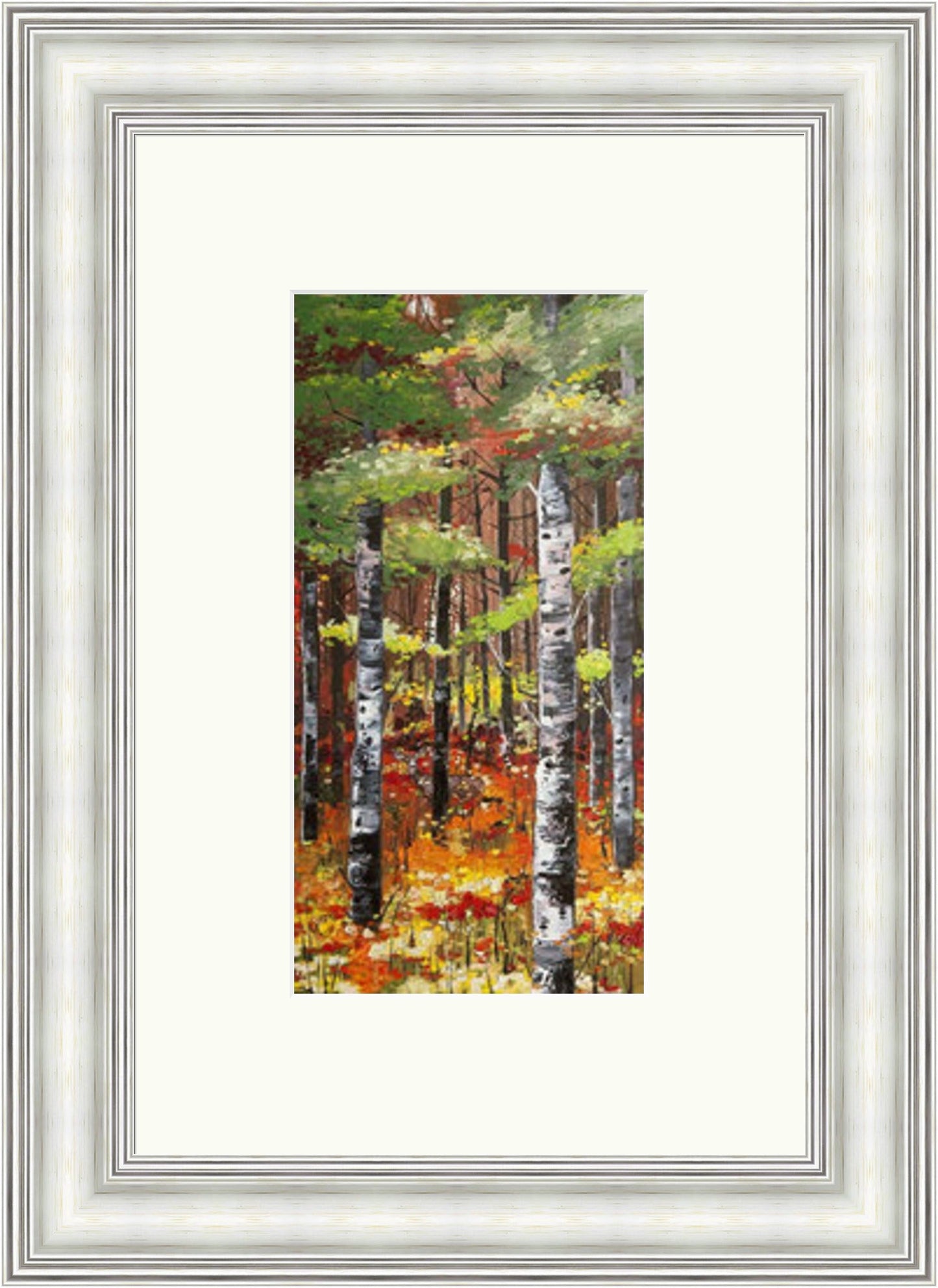 Birch Trees and Poppies by Daniel Campbell